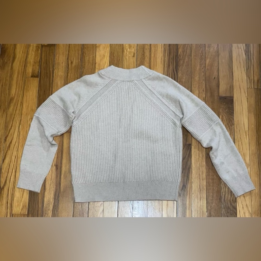 Lochleven 100% Cashmere Oatmeal Robbed Crewneck Sweater Jumper Shirt Top Size S